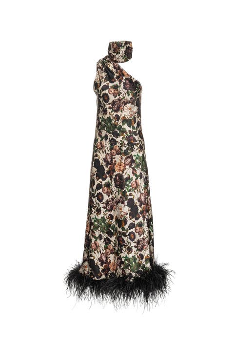 Liya One Sleeve Maxi Dress