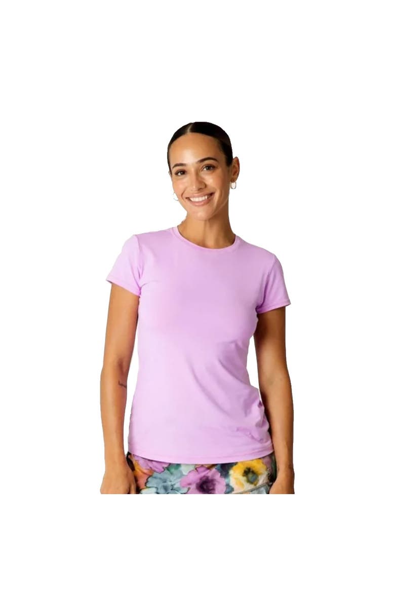 UV Colors Short Sleeve Womens Tennis Shirt, Main, color, Lavender