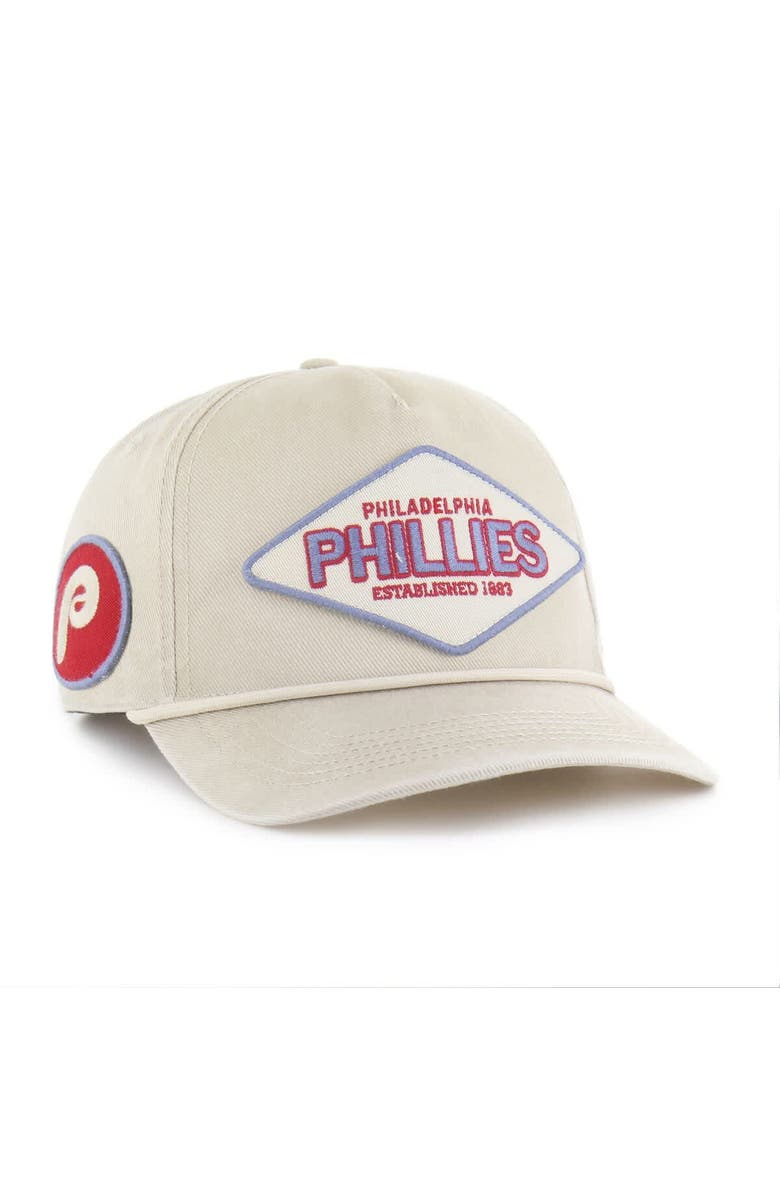 '47 Men's '47 Khaki Philadelphia Phillies Cairn Hitch Adjustable Hat, Main, color, Khaki