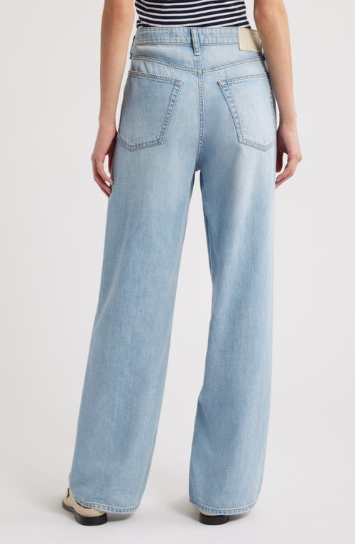 Rag & Bone Logan Featherweight Mid Rise Wide Leg Jeans In Greenport In Greenport