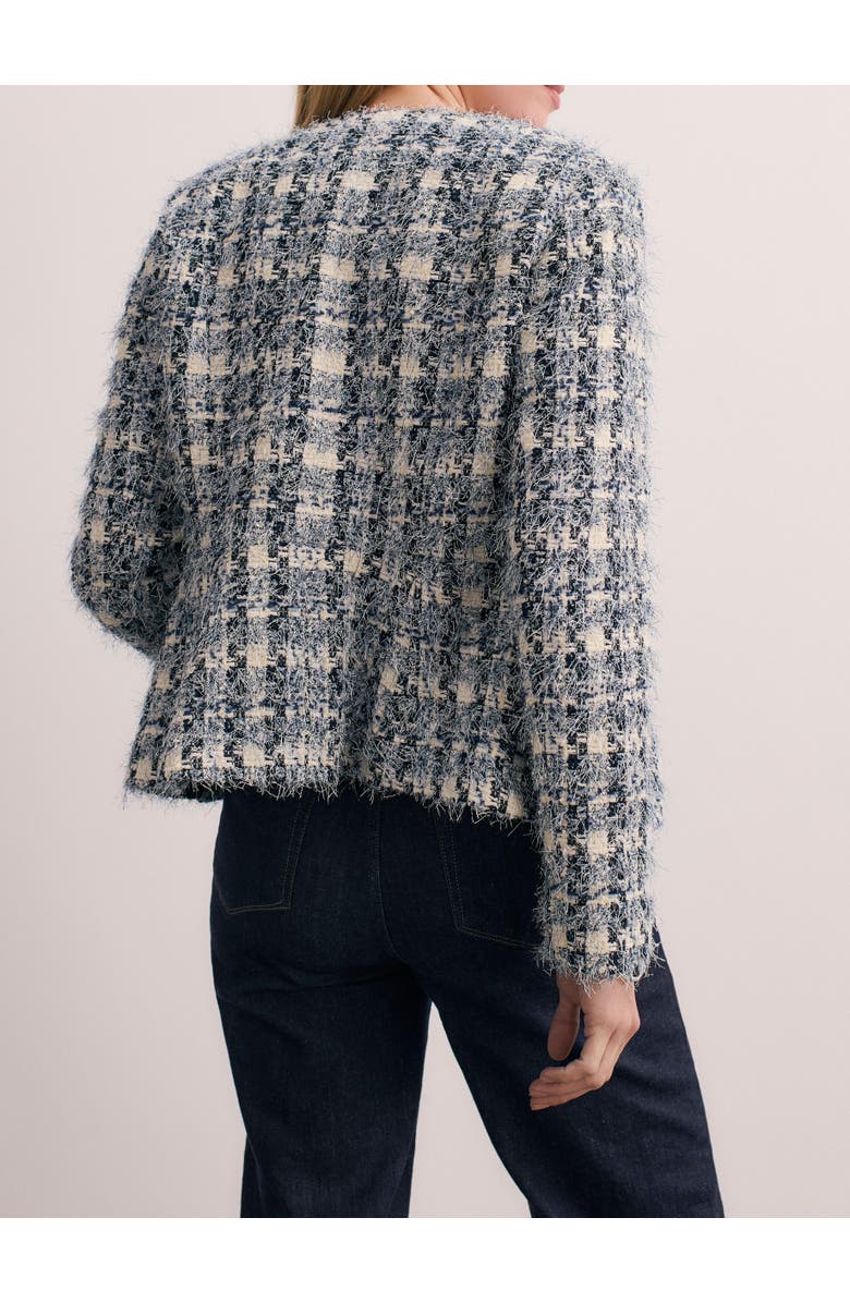 The Fold Sunbury Tweed Jacket, Alternate, color, Navy