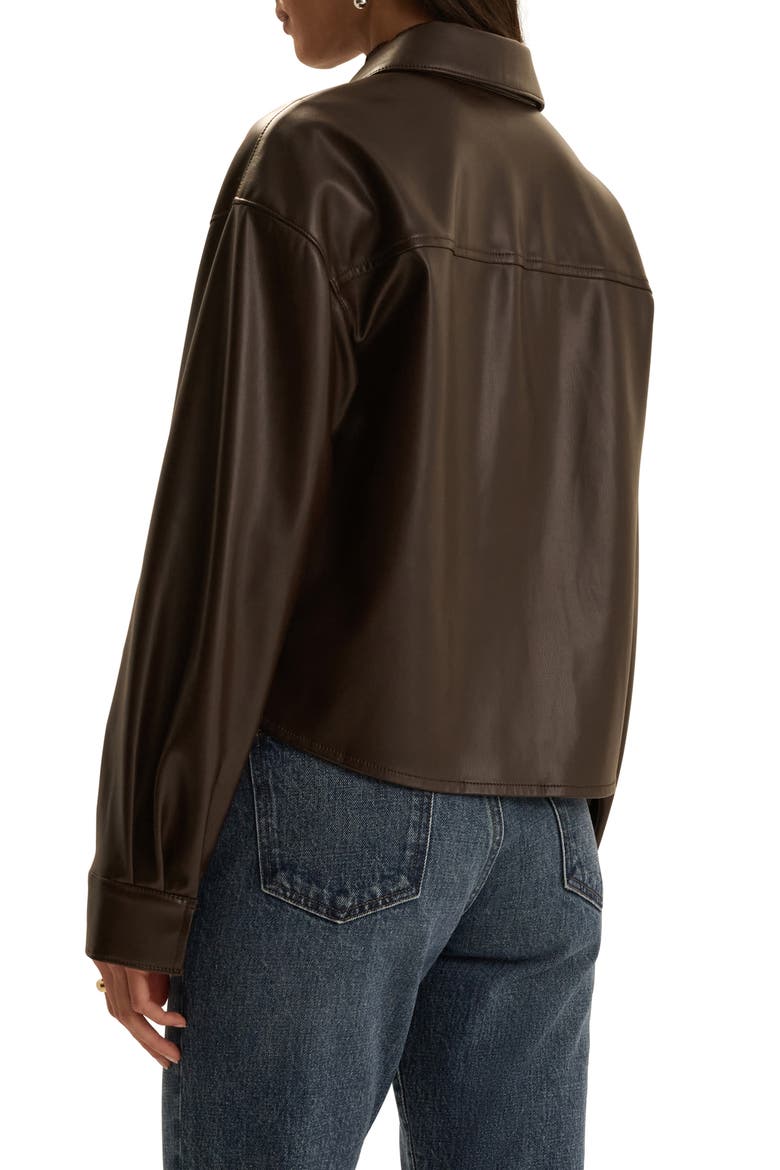 Brady Faux Leather Jacket, Alternate, color, ESPRESSO