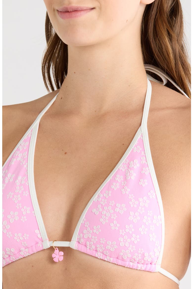 Bind Triangle Halter Bikini Top, Alternate, color, SUGAR SPRINKLE