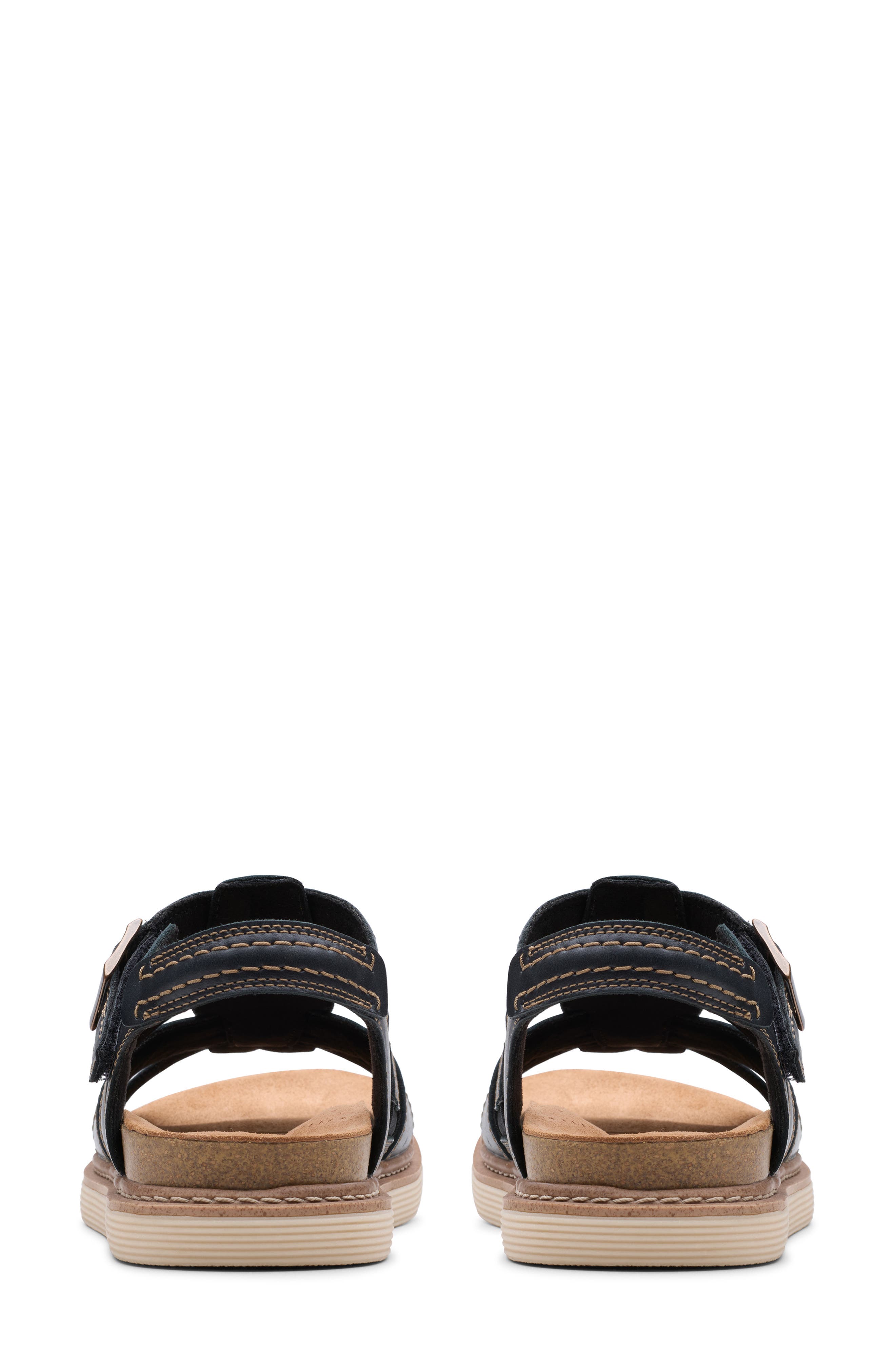 Clarks<sup>®</sup> Arwell Sun Cage Sandal, Alternate, color, Black Leather