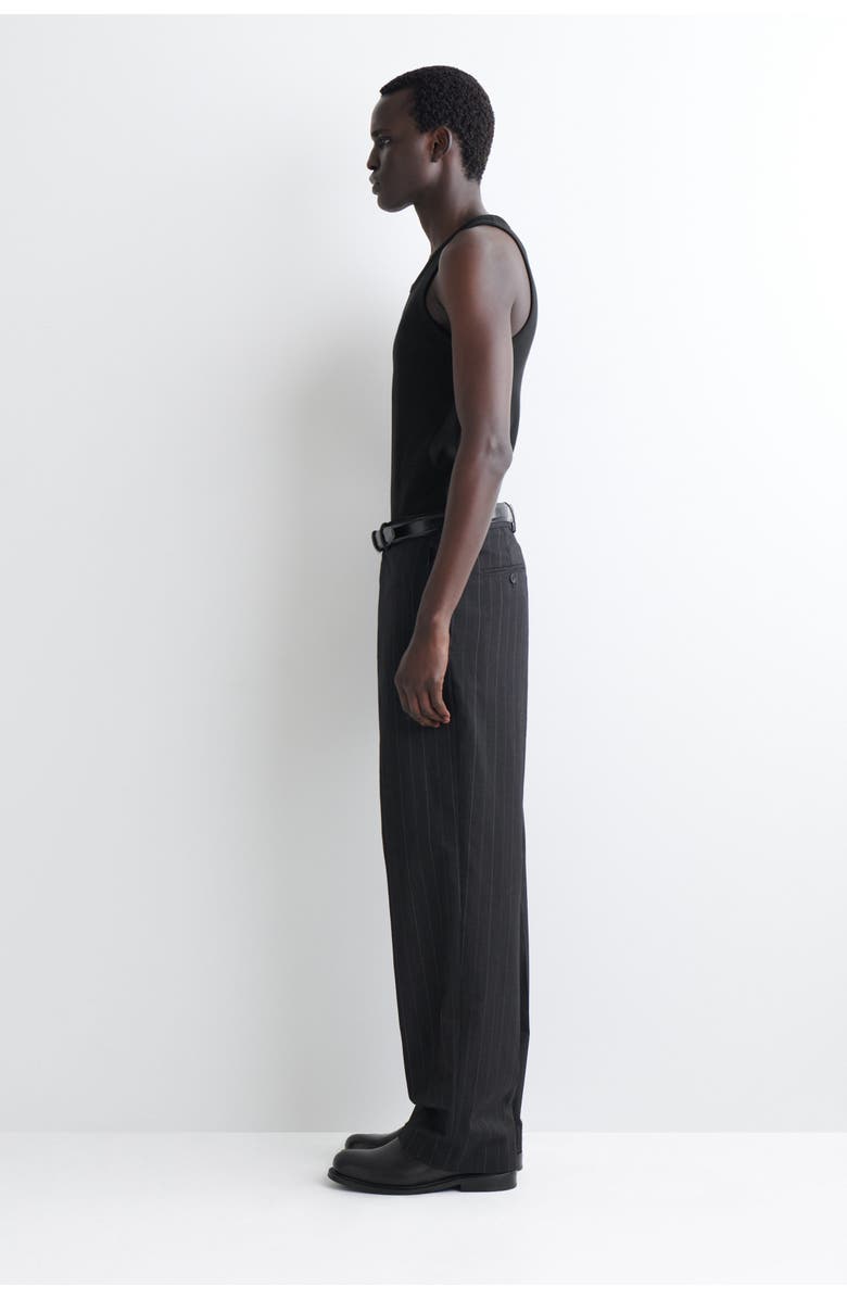 COS Slim Ribbed Cotton Tank Top, Alternate, color, Black