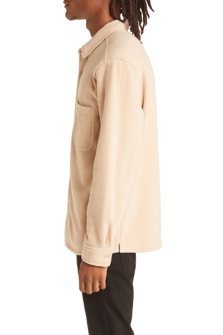 Pebble Polar Fleece Shirt Jacket, Alternate, color, PEBBLE