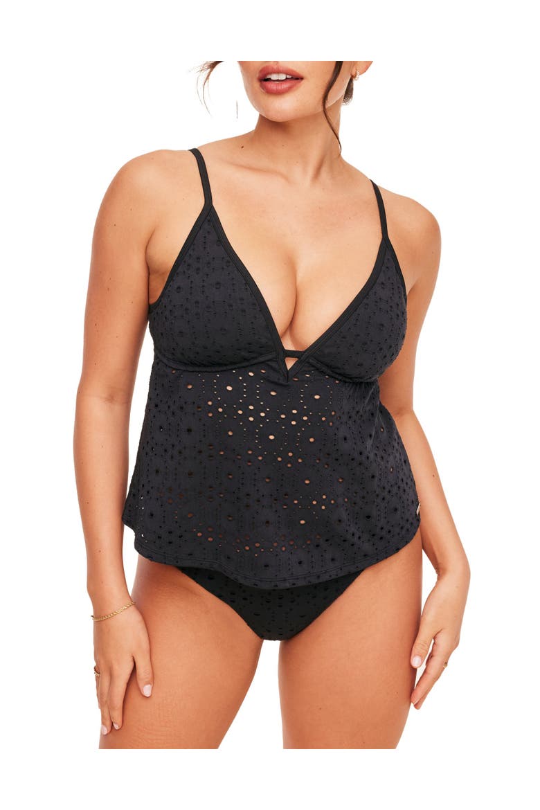Bailee Swimwear Tankini Top, Main, color, Black