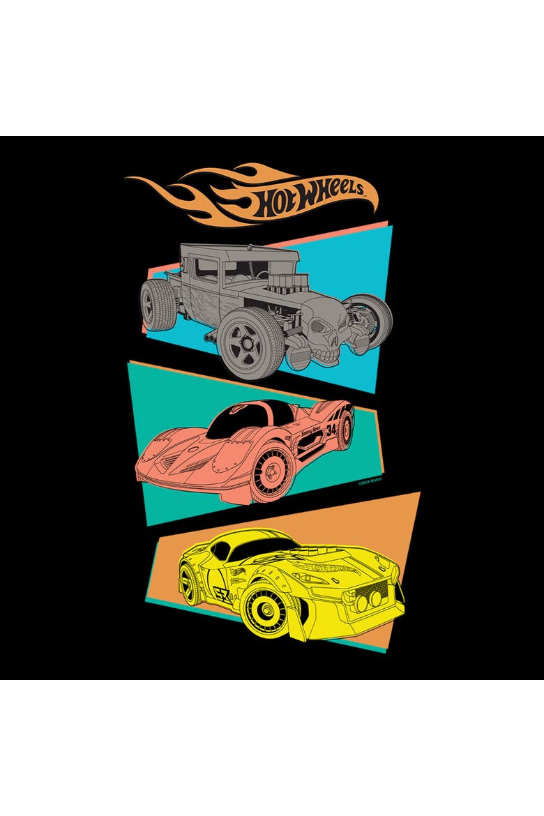 Boys Hot Wheels Retro Vehicles T Shirt, Alternate, color, Black