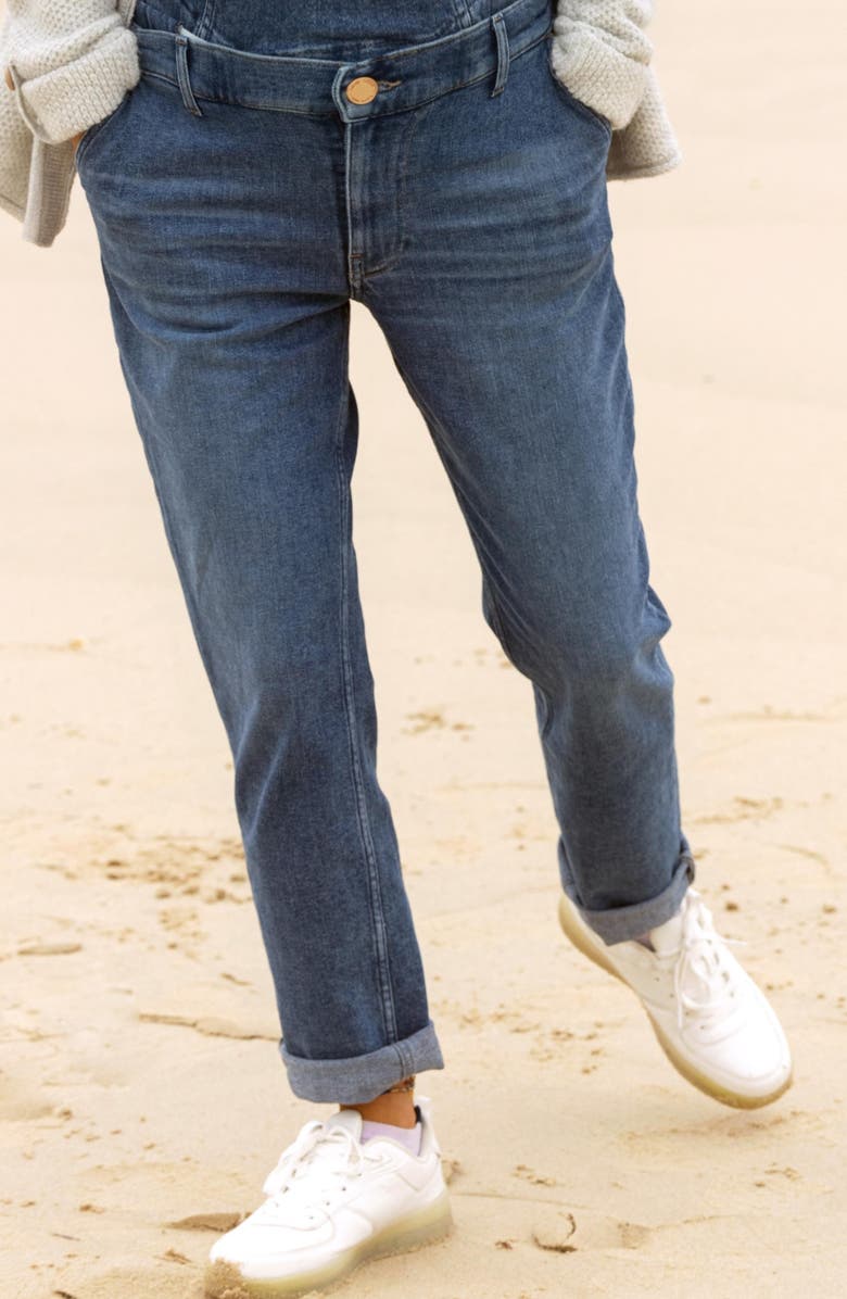 Cache Coeur Carrie Mom fit maternity and post partum jeans, Alternate, color, Mid Blue Used