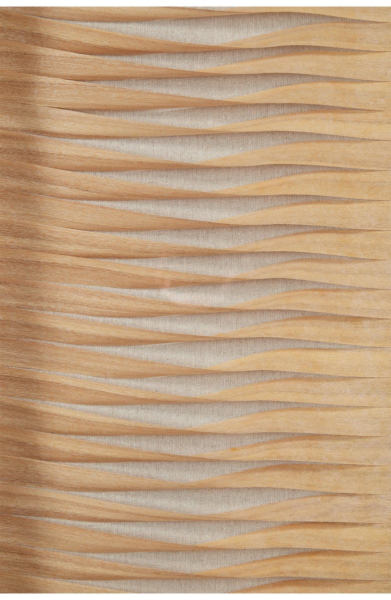 GINGER BIRCH STUDIO Brown Wood Handmade Abstract Shadow Box with Rattan Weaving - Set of 2, Alternate, color, Brown