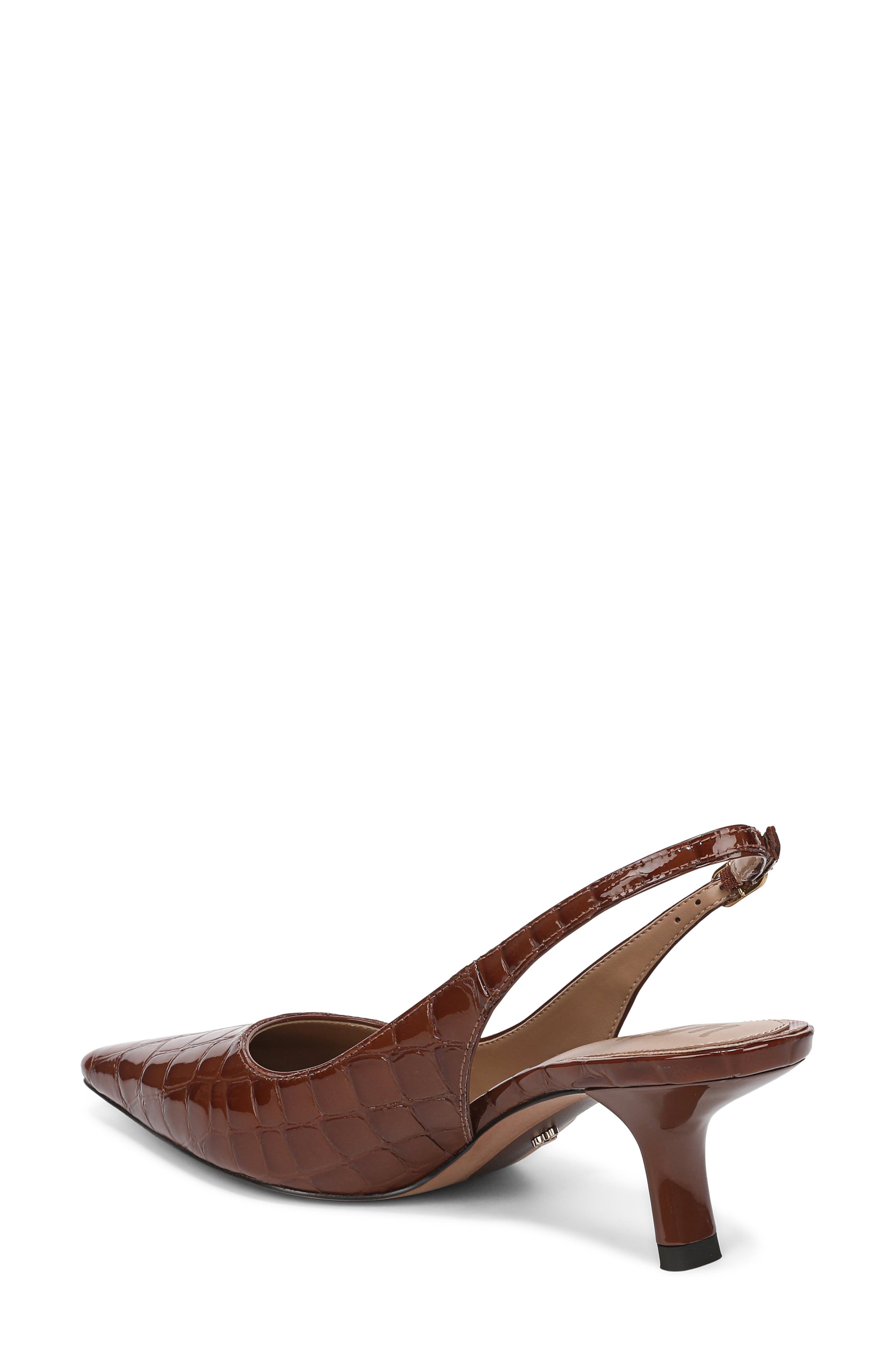 Bianka Slingback Pointed Toe Pump, Alternate, color, CARAMEL