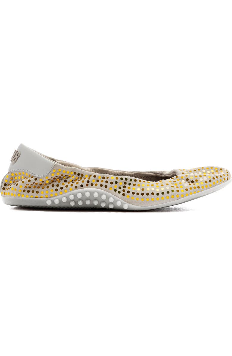 P448 Stella Paillettes Ballet Flat, Main, color, Gold/White