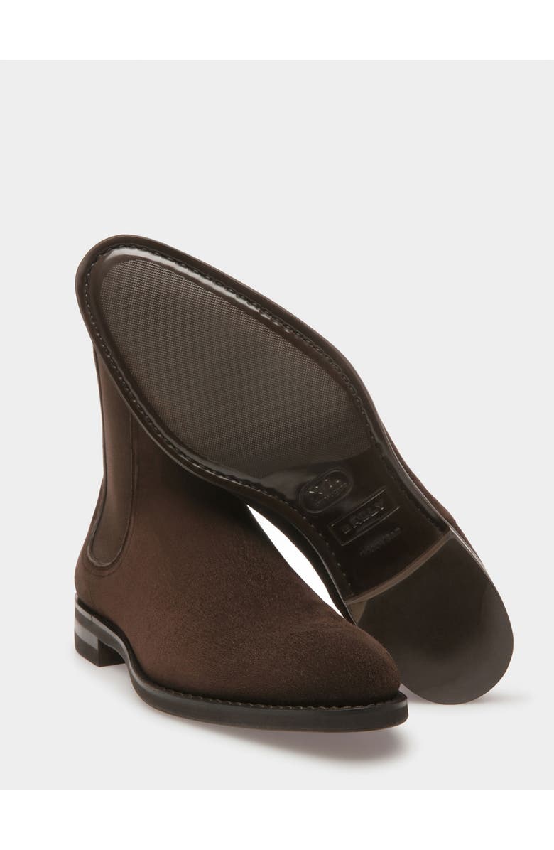 Bally Scribe Booties In Suede, Alternate, color, Ebano 21