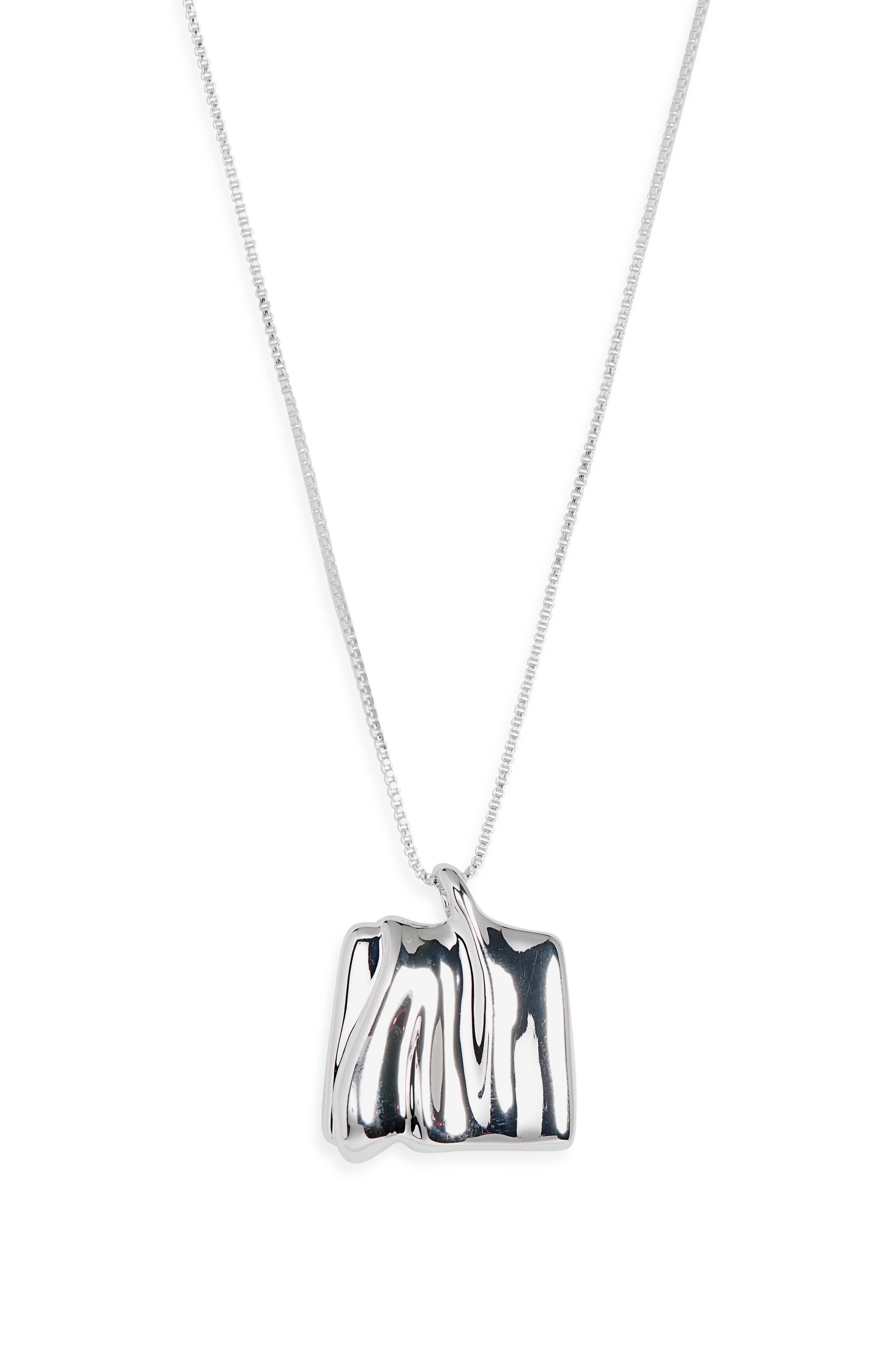 Jenny Bird Sundra Pendant Necklace in High Polish Silver 