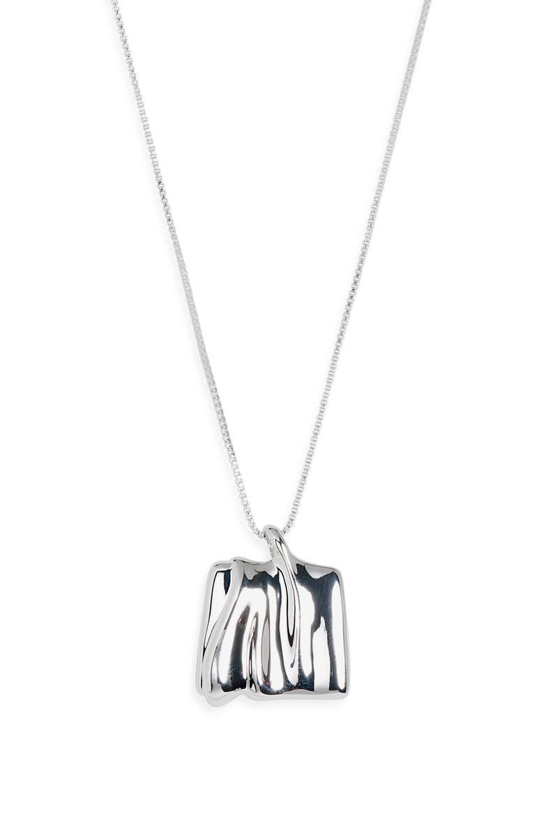 Jenny Bird Sundra Pendant Necklace, Main, color, High Polish Silver