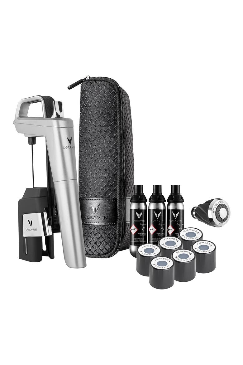 Timeless Six Plus Wine Preservation System, Main, color, SILVER