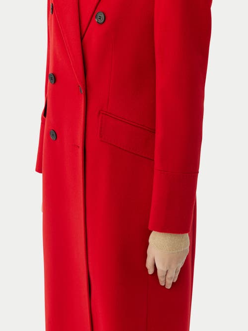 Gobi Mongolian Cashmere Cashmere Peak Lapel Long Coat In Red