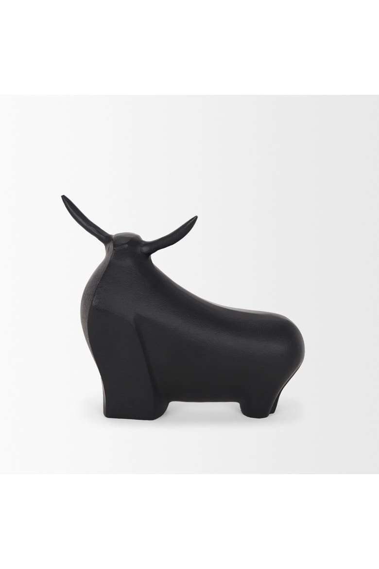 Radu Bull Decorative Object, Alternate, color, Black