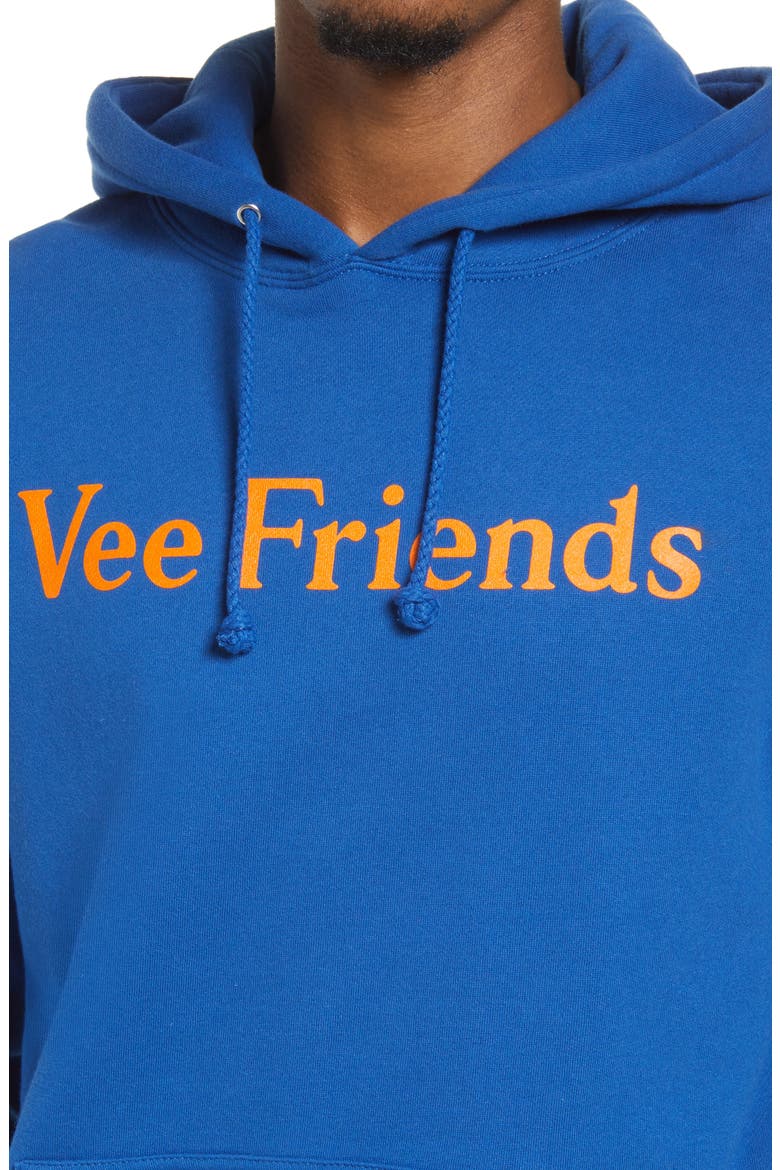 Vee Friends Cotton Hoodie, Alternate, color, ROYAL