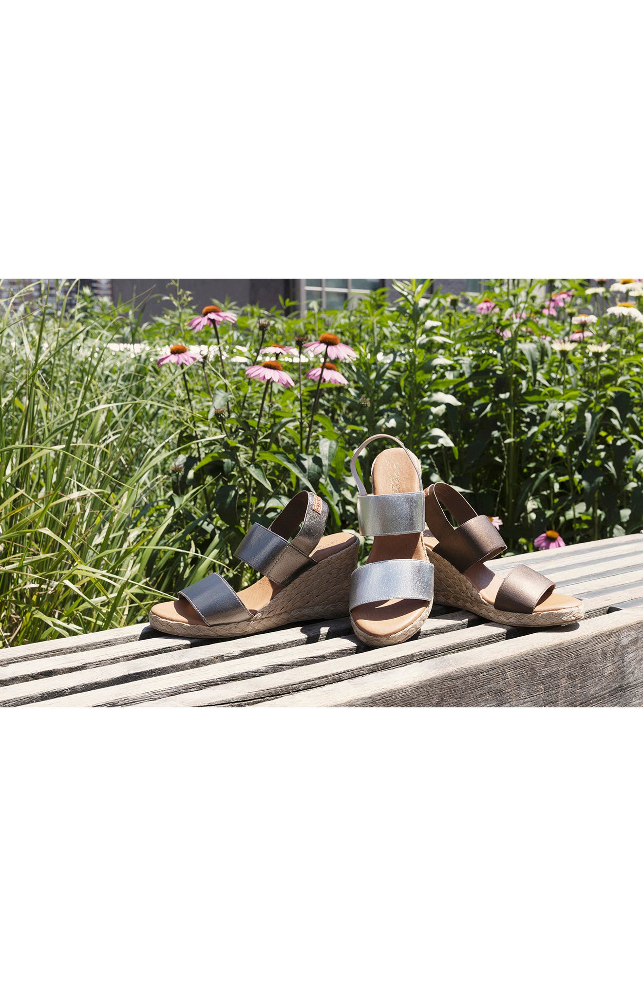 Allison Espadrille Wedge Sandal, Alternate, color, METALLIC TAUPE