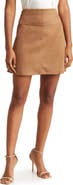 MAX STUDIO Faux Suede A-Line Miniskirt