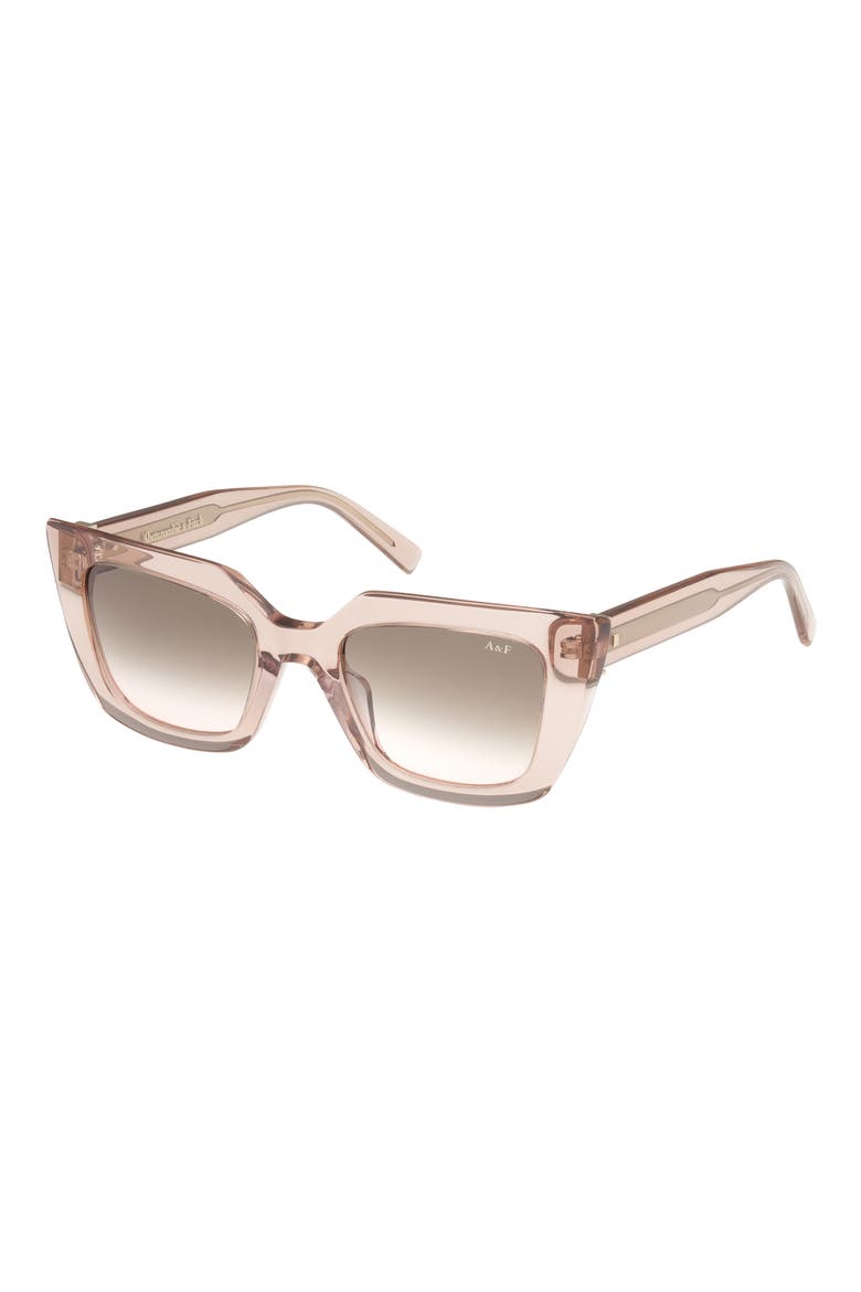 51mm Cat Eye Sunglasses, Alternate, color, SMOKE BLUSH GRADIENT LENS