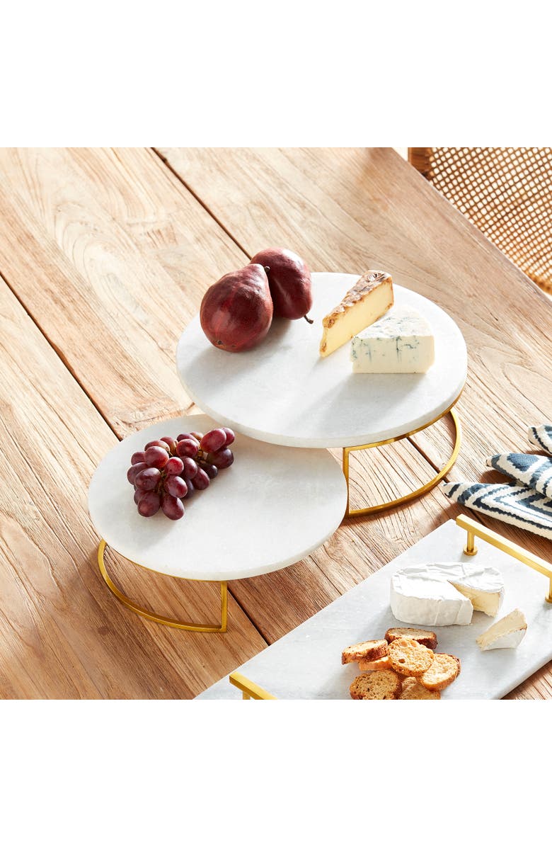 Napa Home & Garden Vienna Serving Stands Set of 2, Alternate, color, Gold