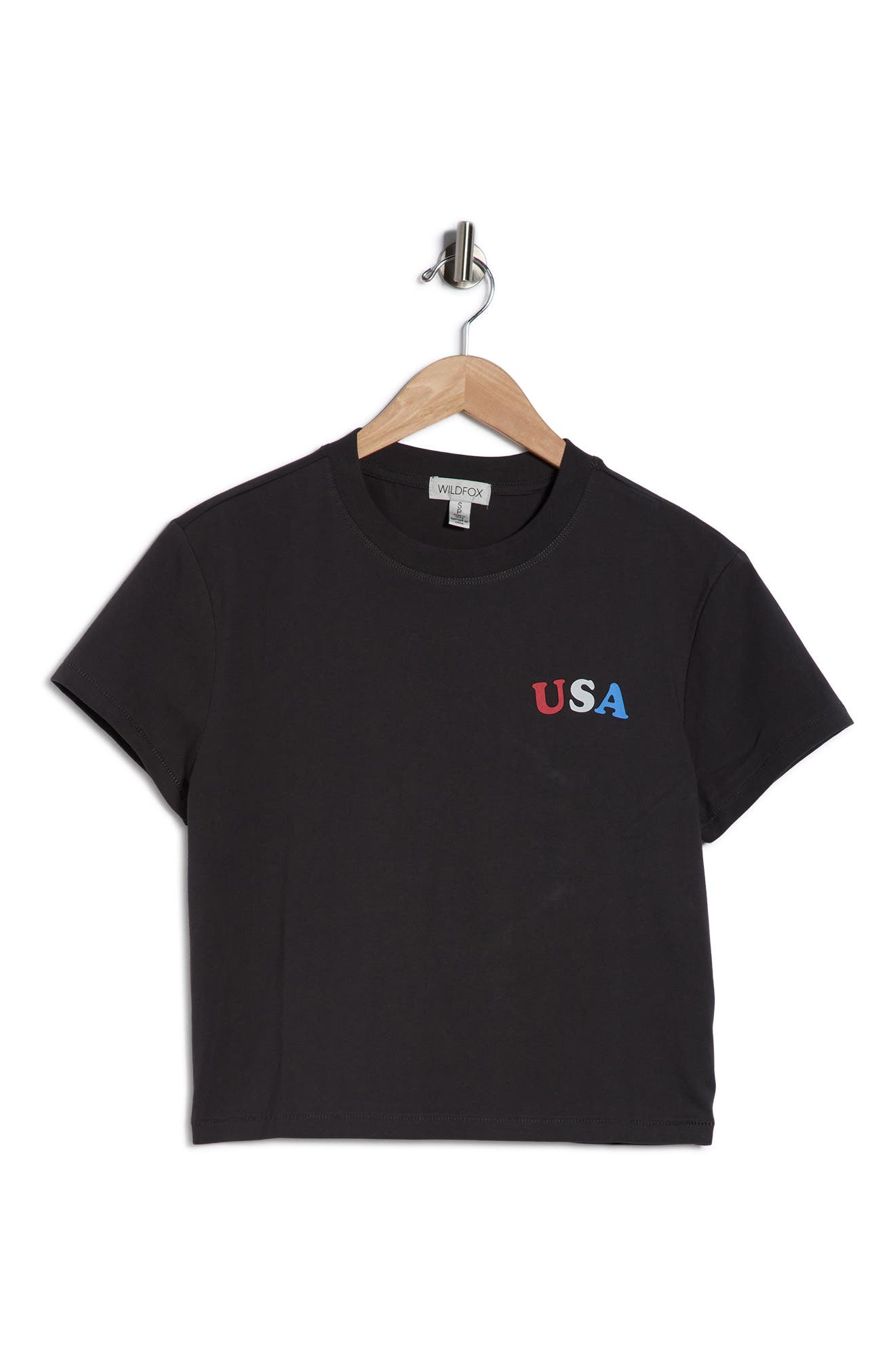 Wildfox Jamie Crop Graphic T-Shirt