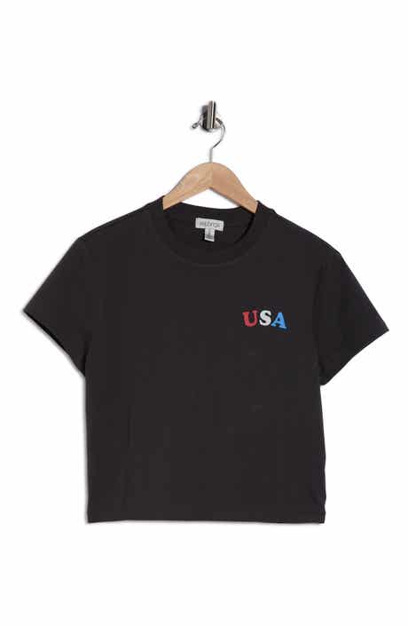 Wildfox Jamie Crop Graphic T-Shirt