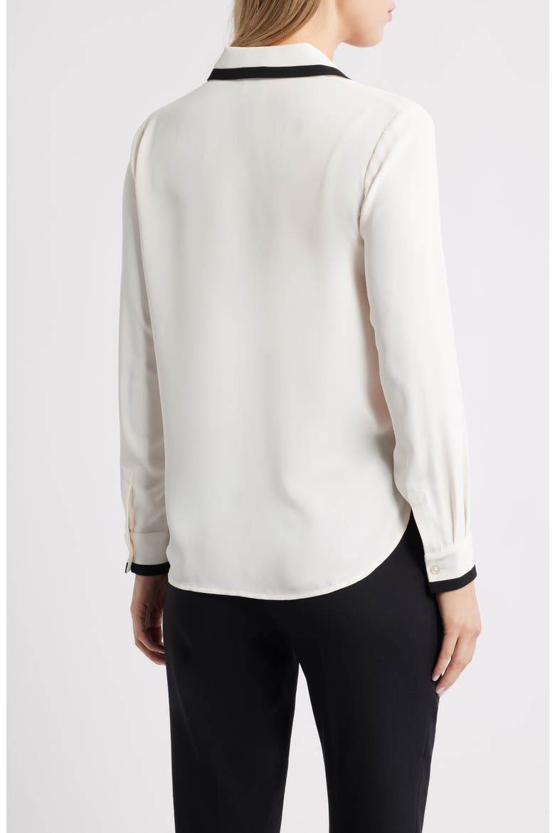 Contrast Trim Shirt, Alternate, color, WHITE DOVE