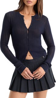 Good American The Open Stitch Knit Cardigan