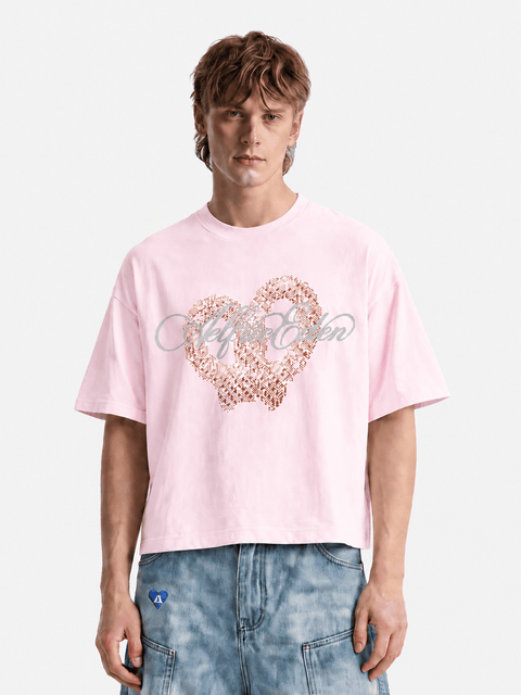Heart Graphic Boxy Short Tee