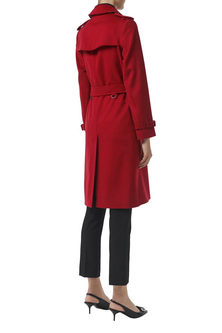 Kensington Cashmere Trench Coat, Alternate, color, PARADE RED
