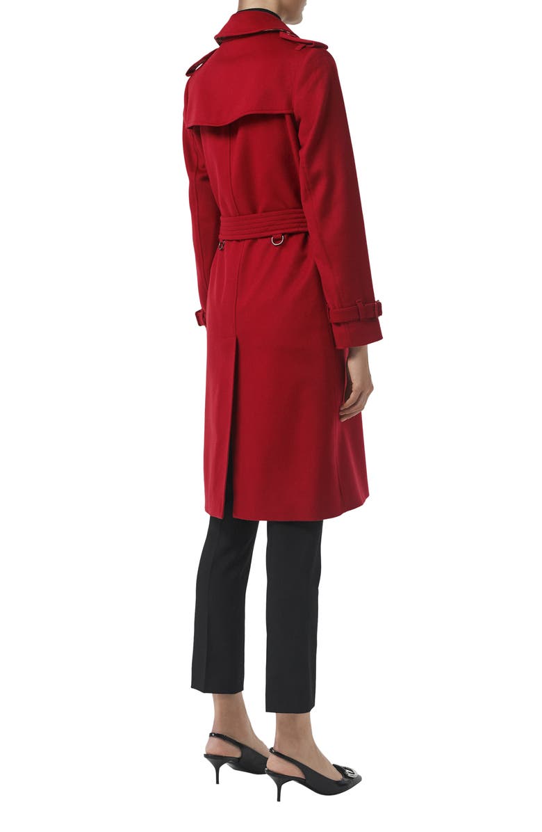 Burberry Kensington Cashmere Trench Coat, Alternate, color,