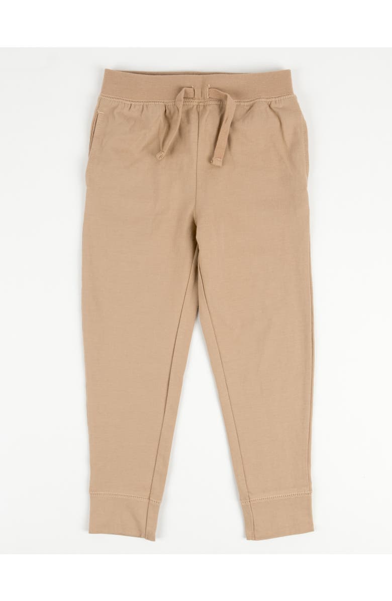 Leveret Kids 100% Cotton Lightweight Jogger Pants, Main, color, Beige