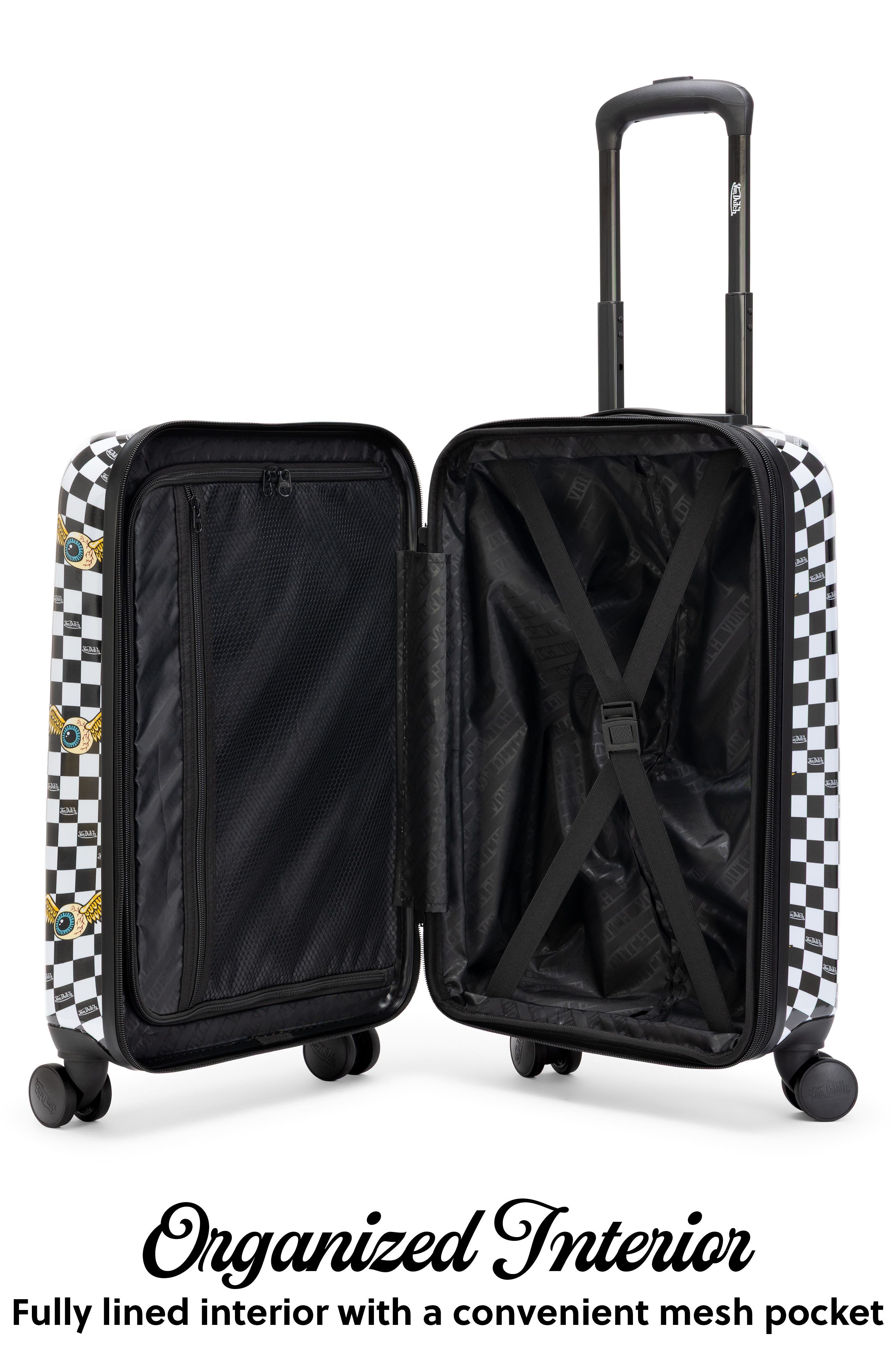 Von Dutch Vision Board Expandable Hardside Spinner Carry-on Suitcase, Alternate, color, Vision Board