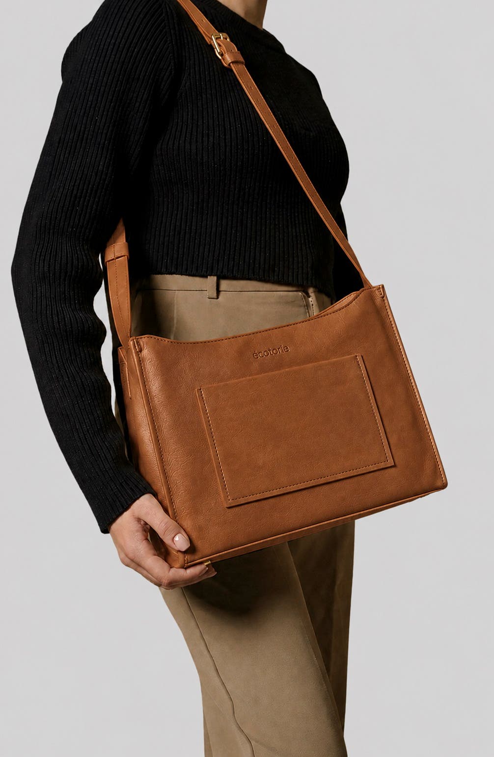 Brigitte Leather Crossbody Bag, Alternate, color, COGNAC