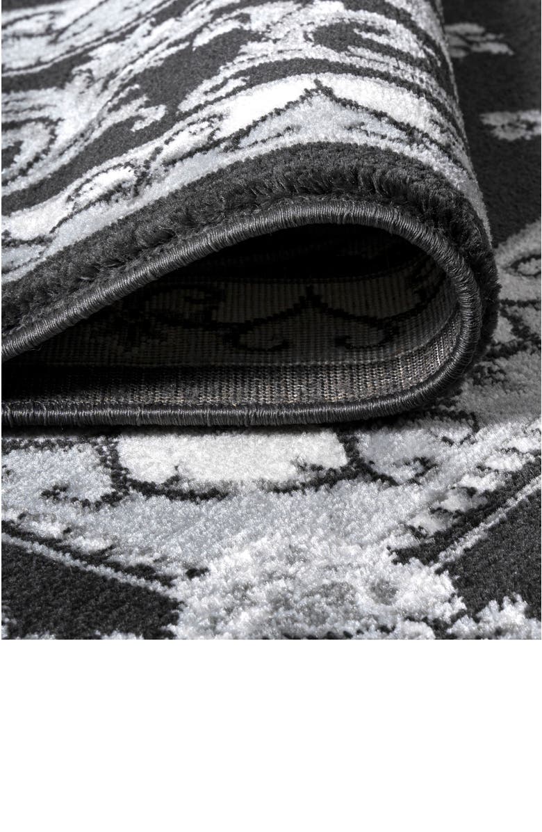 JONATHAN Y Acanthus French Border Area Rug, Alternate, color, Black/Gray