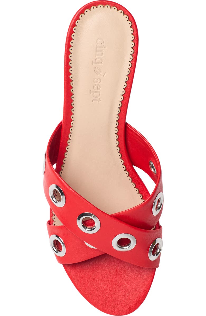 Cinq à Sept Maya Studded Block Heel Sandal, Alternate, color, Bisou