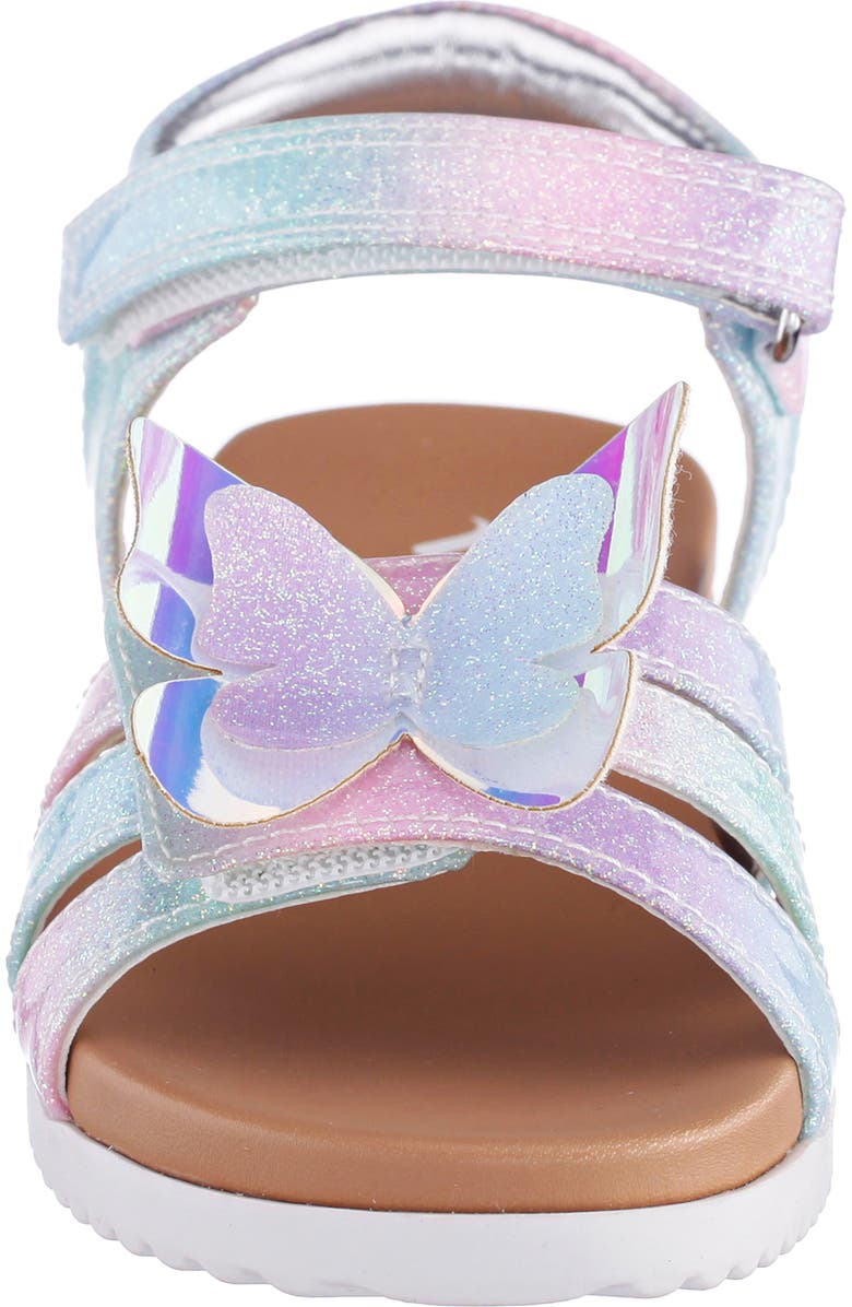 Nina Kids' Branty Slingback Sandal, Alternate, color, Pastel Multi Coated Glitted