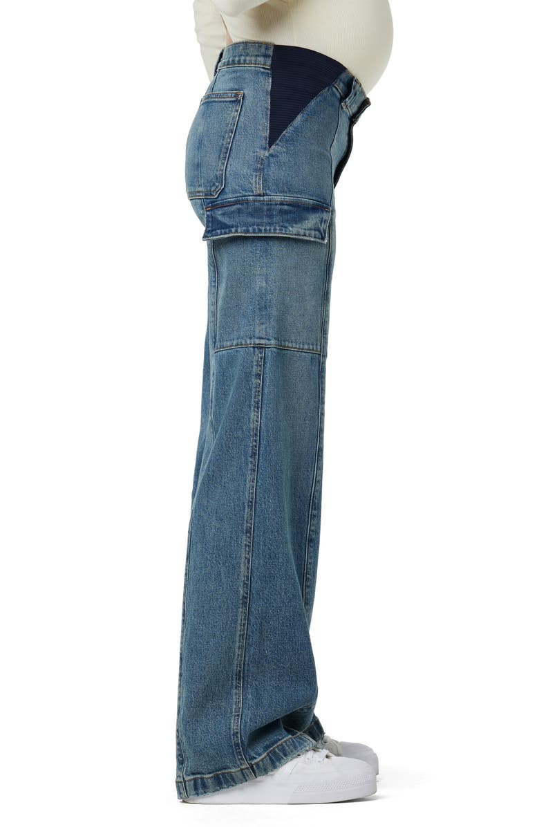 Hudson Jeans Wide Leg Cargo Maternity Jeans, Alternate, color, 