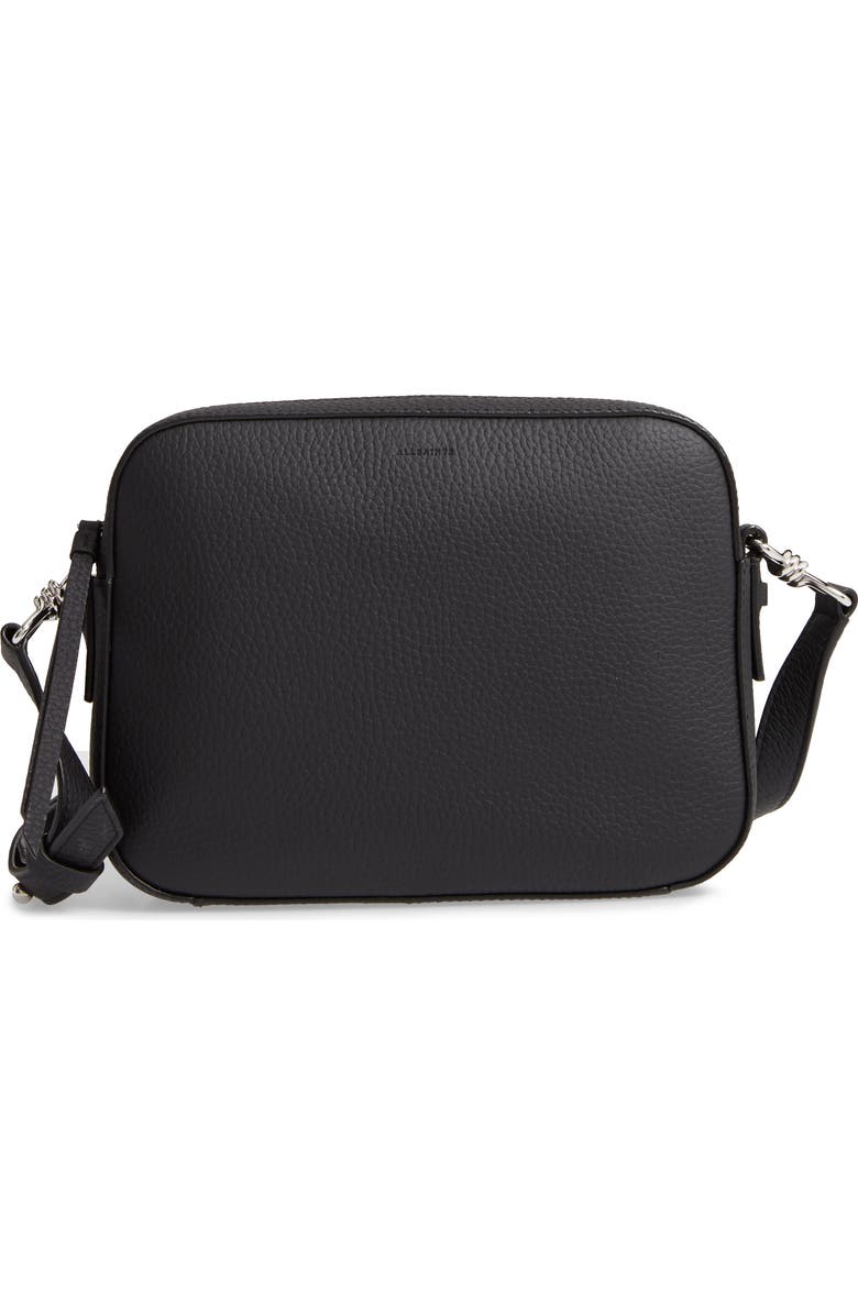 AllSaints Captain Lea Leather Crossbody Bag, Main, color,