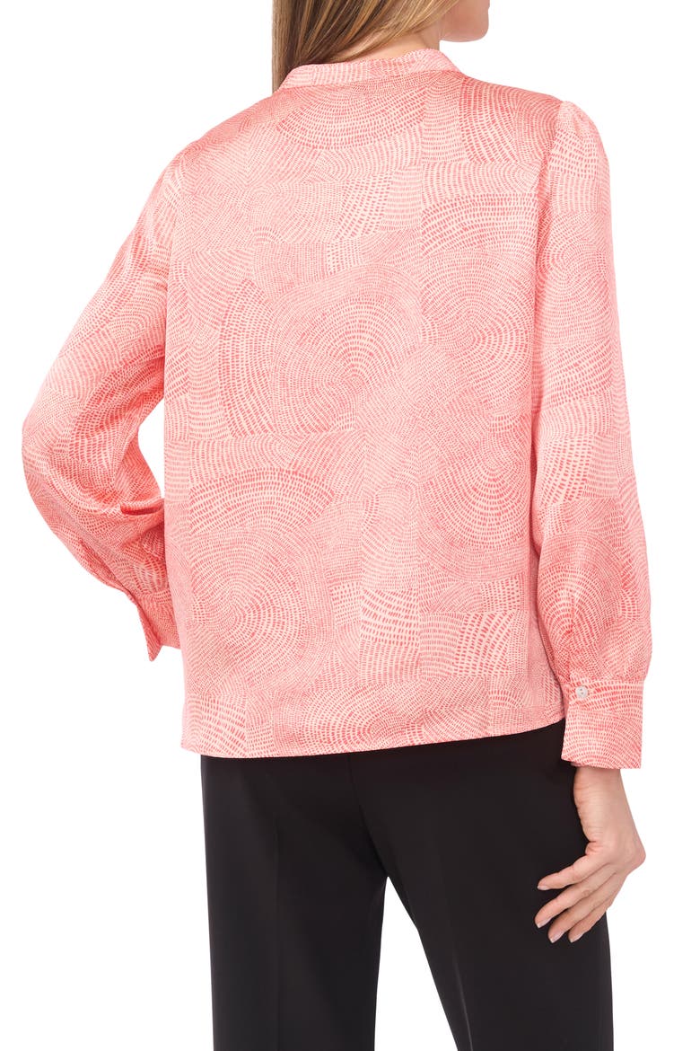 Geo Print Woven Shirt, Alternate, color, GRENADINE