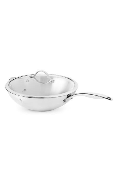 Aragon 12.5-Inch Stainless Steel Wok & Lid