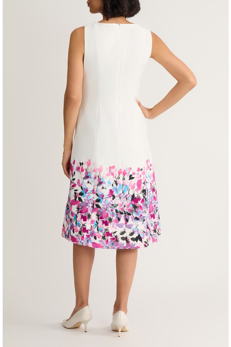 Paneled Princess Seam Sleeveless A-Line Dress, Alternate, color, LILY WHITE MULT