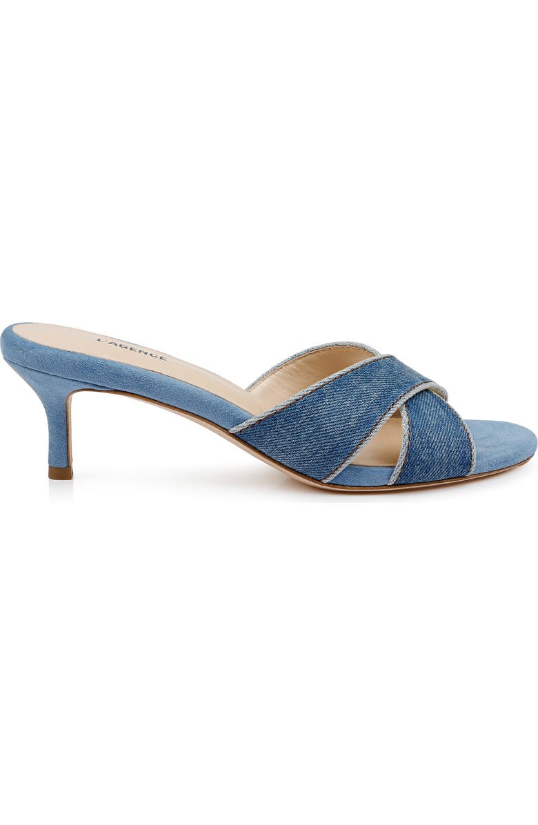 L'AGENCE Aveline Slide Sandal, Alternate, color, Light Denim