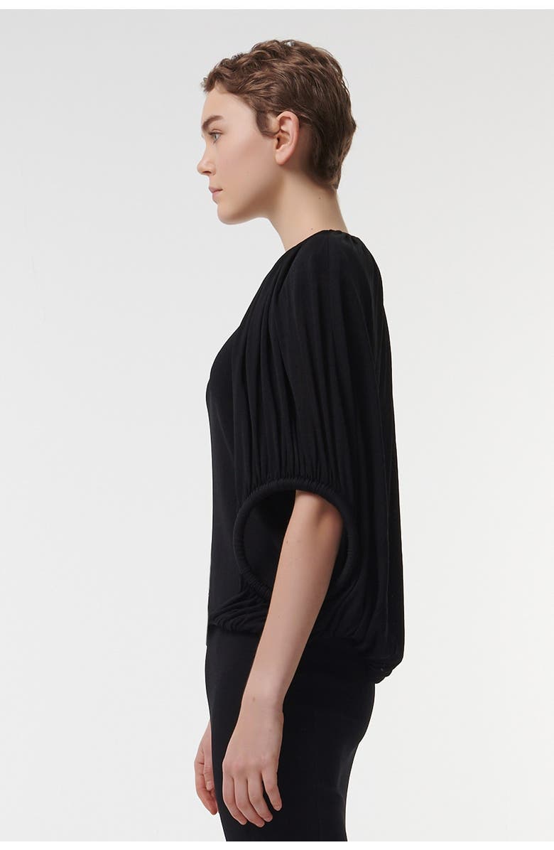 Leem Double-Hoop Knitted Top, Alternate, color, Black