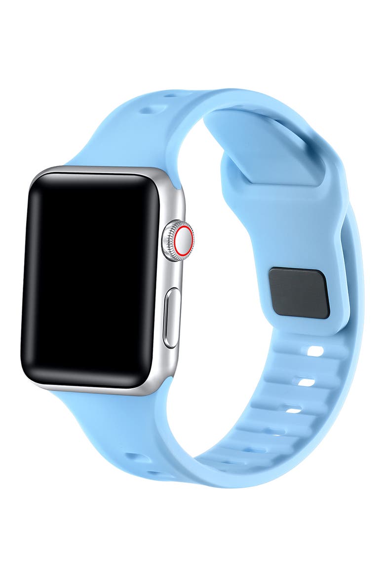 Premium Silicone 42–49mm Apple Watch® Watchband, Alternate, color, LIGHT BLUE