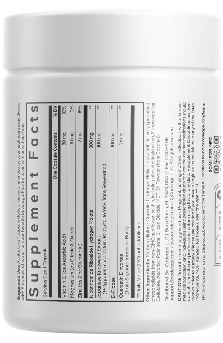 Codeage Liposomal NRHM+, Alternate, color, White