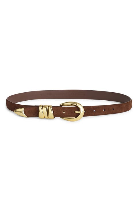 Triple Keeper Suede Belt
